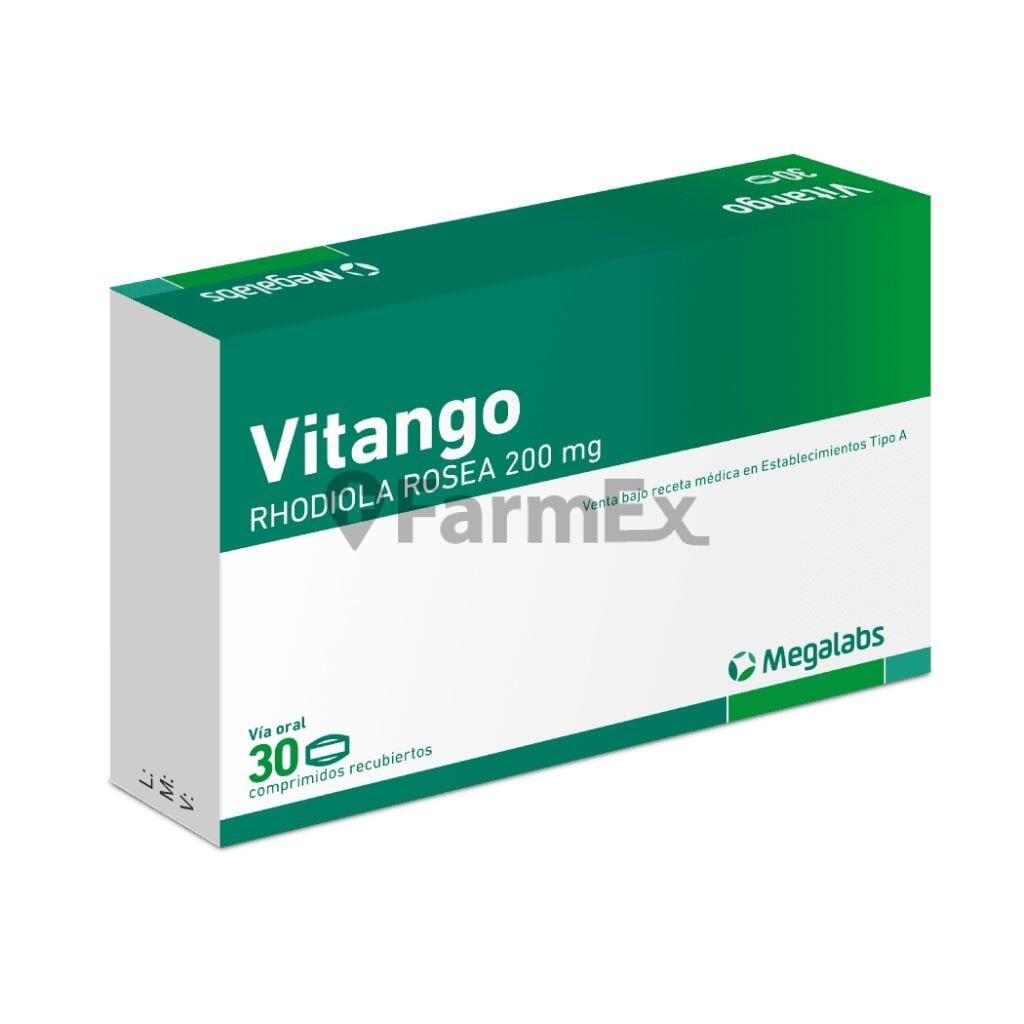 Vitango 200 mg x 30 comprimidos Farmex-Fonasa-Persistente